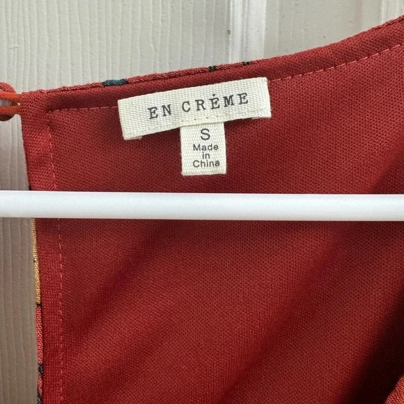 Fall floral long sleeve romper en crème size small - Picture 8 of 9